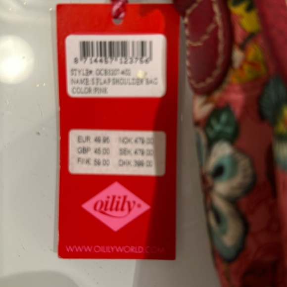 Oilily crossover bag floral 8” by 9” new - Picture 3 of 6